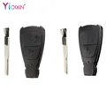 YIQfeast-Coque de clé de voiture à distance à 2/3 boutons Smart Fob Case pour Mercedes Benz C E