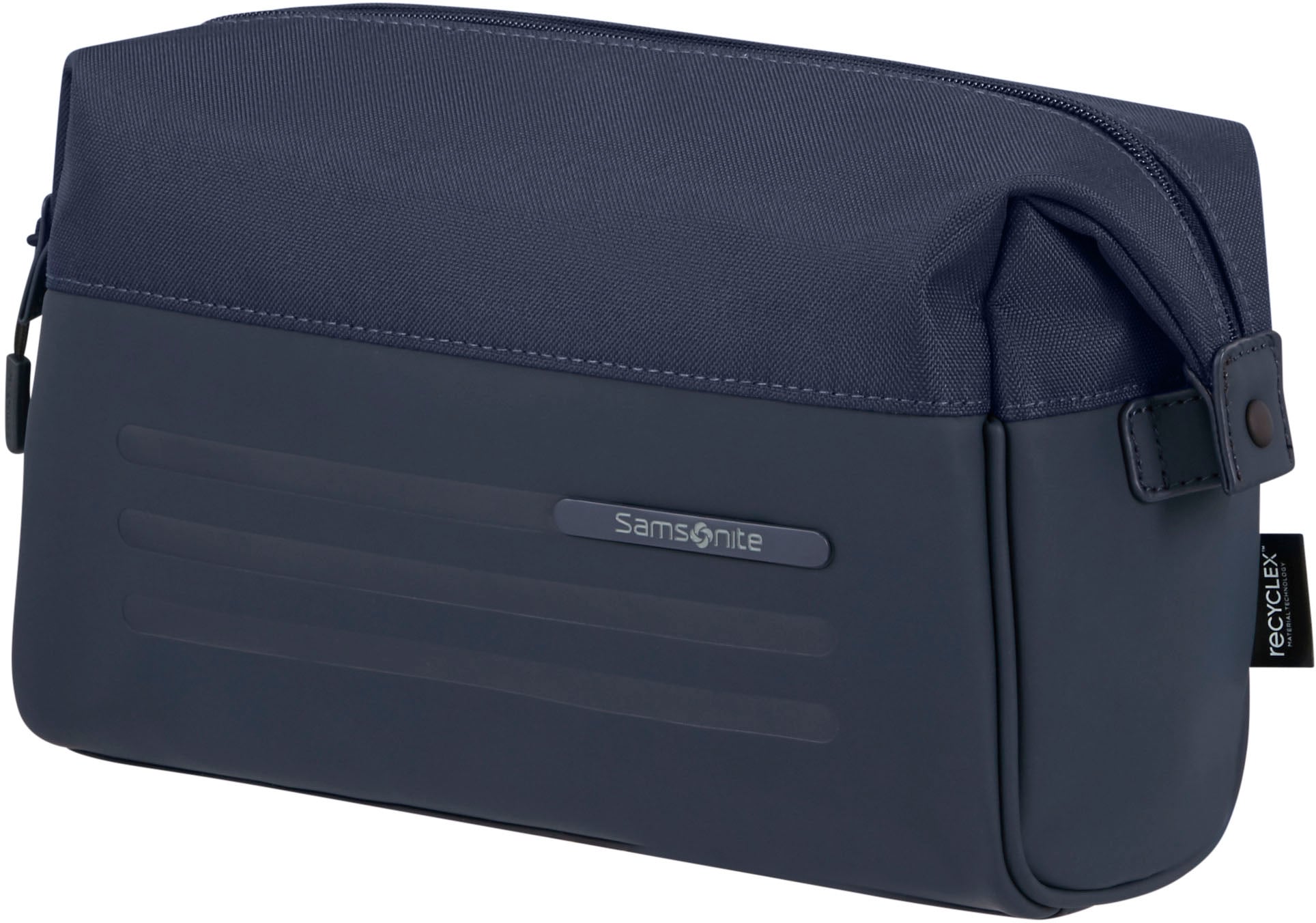 Kulturbeutel SAMSONITE "STACKD Toilet Kit, 15 cm", Gr. B/H/T: 26cm x 15cm x 11cm, blau (navy), Polyester, Polyurethan, Taschen, Beauty-Bag Beautybox Schminketui Kosmetikbox Image