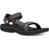 Sandale TEVA "Winsted Sandal Mens", Gr. 43, schwarz (schwarz, grau), Textil, gemustert, sportlich, Schuhe, mit Klettverschluss