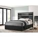 Bed With Panel Headboard in Black