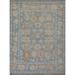 Floral Blue Oushak Vegetable Dye Rug Hand-Knotted Wool Carpet - 3'0" x 4'0"