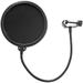 AxcessAbles 6 Inch Dual Layer Studio Microphone Pop Filter for Isolation Shield Pop Blocker with 14 Inch Gooseneck for Blue Yeti Mic AT2020 Recording Studios. Mic Pop Guard