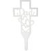 Metal Cross Stake Hollow Outdoor Decoration Creative Relatives Cemetery Ornament Metal Not Easy to Fade Durable Hollow Outdoor Decoration Creative Relatives Cemetery Ornament Easy Installation D03