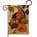 Breeze Decor BD-HA-G-113041-IP-DB-D-US12-PL 13 x 18.5 in. Cornucopia Burlap Fall Harvest & Autumn Impressions Decorative Vertical Double Sided Garden Flag