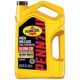 Pennzoil High Mileage Full Synthetic 0W-20 Motor Oil 5 Quart