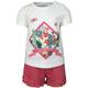 Boboli - T-Shirt Secret Garden Mit Shorts In Weiß/Pink, Gr.116