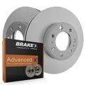 [Front] Brake X Advanced X Replacement Disc Rotors Kit | 2 Piece Set | For BMW 320i 2.0 2012-2016