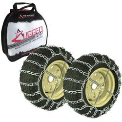 The ROP Shop | 2 Link Tire Chain & Tensioners Pair for Cub Cadet Snowblower with 25x12x12 Tires