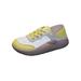 Lightweight Sneakers for Women Classic Leather Platform Walking Tennis Shoes Comfort Fashion Casual Shoes Yellow 36