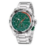 Nautica Men's Nst 101 Recycled Stainless Steel Chronograph Watch Multi, OS