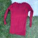 Athleta Dresses | Athleta Red 100% Merino Wool Ribbed Sweater Dress Soft Stretchy Knit Xs | Color: Red | Size: Xs