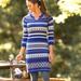 Athleta Dresses | Athleta Fair Isle Sweater Dress - Blue Knit - Medium | Color: Blue/White | Size: M