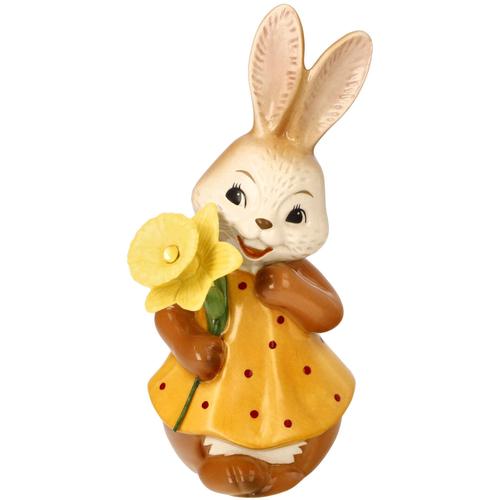 Osterhase GOEBEL ""Hab an Dich gedacht"" Dekofiguren Gr. B/H/T: 5,5cm x 5,5cm x 12cm, bunt Sammelfigur, Hasenmädchen mit Osterglocke