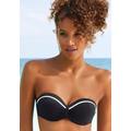 Bügel-Bandeau-Bikini-Top VIVANCE "Lorena" Gr. 40, Cup A, schwarz Damen Bikini-Oberteile Ocean Blue