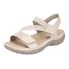 Riemchensandale RIEKER, Damen, Gr. 42, beige, Nubuklederimitat, sportlich, Schuhe, Sommerschuh, Sandalette, Keilabsatz, mit Gummizügen