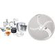 Bosch Küchenmaschine MUM5 Styline MUM54251, Schüssel 3,9 L, Mixer 1,25 L, 3 Scheiben, 900 W, weiß/silber & Bosch Kartoffelpuffer-Rösti-Scheibe MUZ45KP1, Wendescheibe, spülmaschinengeeignet