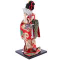 WINOMO Porcelain Dolls 12 Inches Japanese Geisha Kimono Dolls Asian Geisha Collectible Figurines Sculpture Desktop Ornament for Office Bar Home Decoration Gifts (Style A) Japanese Ornaments