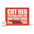 Cut Golf RED Golf Balls - 24 Pack, White