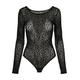 Body URBAN CLASSICS "Urban Classics Damen Ladies Flock Lace Body" Gr. S, US-Größen, schwarz (black) Damen Bodies Shirtbodys