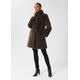 Hobbs Women's Maddox Faux Fur Coat - Charcoal Grey