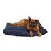 Indoor Outdoor Jamison Faux Gusset Dog Bed, 54" L X 36" W X 4" H, Blue, Large