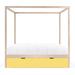 Cubo Zen Bed with Trundle Full, Made of Solid Maple,