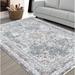 HR Rug Traditional Rug Floor Mat Thin and Soft Floral Print Carpet Foldable