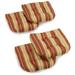 19-inch Rounded Back Indoor/Outdoor Chair Cushions (Set of 4)