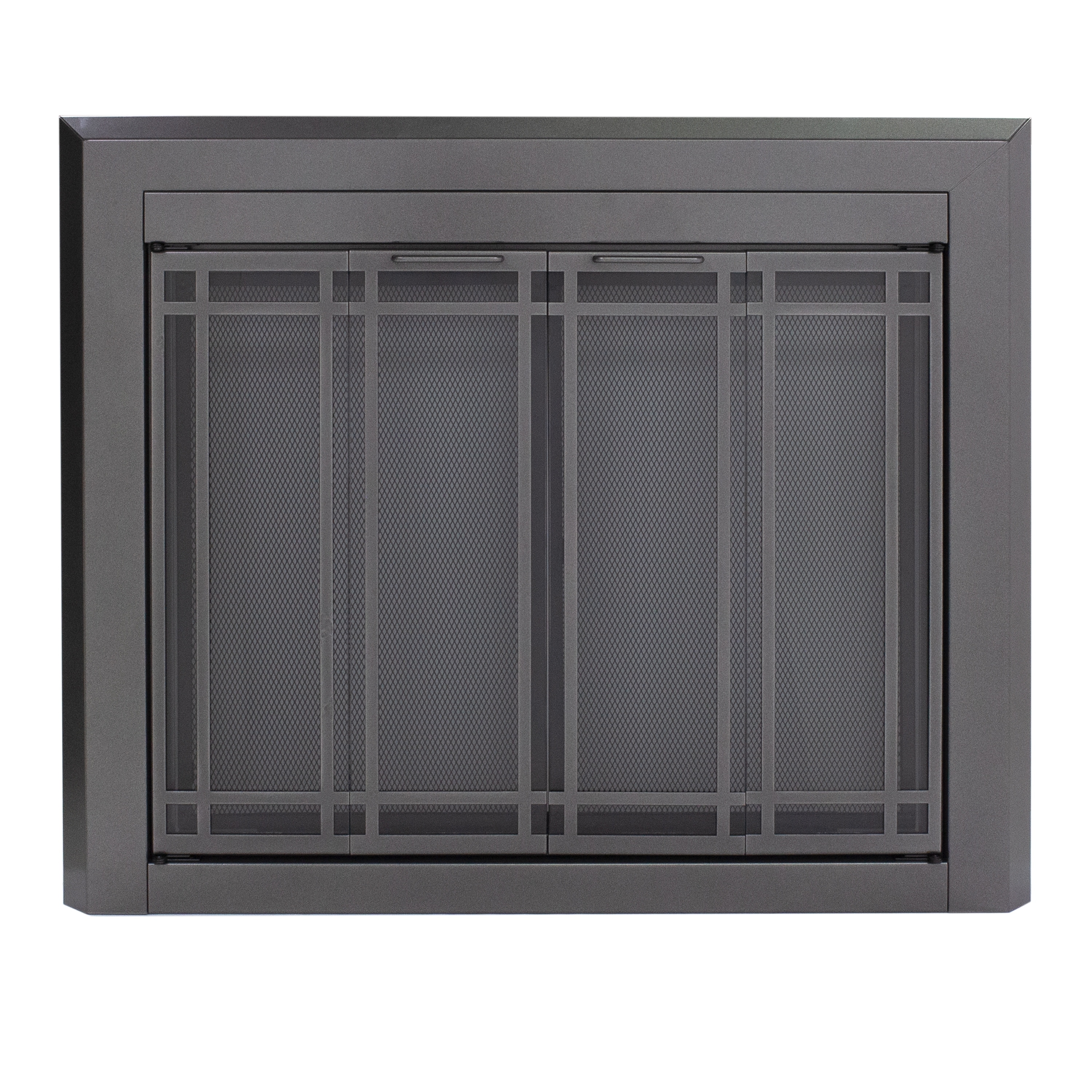 Pleasant Hearth Ellis Fireplace Glass Door Gunmetal