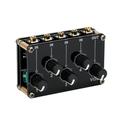 Suzicca 4-in-1-out Passive Mixer Module Stereo 4-Channel Passive Mixer Audio Mixer 4 Audio Input to 1 Output Ultra Compact Low Noise for Recording Studio Console Stage Small or Bar