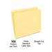 Staples File Folders Straight Cut Letter Size Yellow 200/Carton ST509661-CCVS