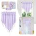 wofedyo Solid Color Finished Curtain Curtain Drapery 51x24 Bedroom Home Decor Triangle Curtain Curtain Screen Kitchen Short Curtain 25*30*2