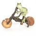 Hi-Line Gift SC016-F Frog Figurine On The Bicycle