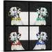 ARTCANVAS Dalmatian Dog Breed Quadruple Blue Red Yellow Canvas Art Print - Size: 26 x 26 (1.50 Deep)