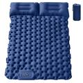 TOPCHANCES Double Camping Sleeping Pad with Air Pillow 2 Person Inflatable Mat Lightweight for Hiking Traveling Backpacking