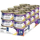 Solid Gold Shreds in Gravy with Real Tuna Fish for Cats - Canned Wet Cat Food - Grain & Gluten Free Shreds with Gravy - Superfood Protein Vitamins Minerals & Amino Acids - 24ct/3oz Can