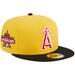 Men's New Era Yellow/Black Los Angeles Angels Grilled 59FIFTY Fitted Hat
