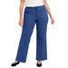 Plus Size Women's Curvie Fit Wide-Leg Jeans by June+Vie in Medium Blue (Size 20 W)