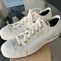 Converse Shoes | Custom Chuck Taylor All Star Lift Platform | Color: Cream | Size: 12