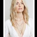 Free People Jewelry | Free People Feather Charmed Layered Necklace | Color: Black/Silver | Size: Os