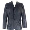 Unicorn London Mens Classic Blazer Black Leather Jacket #B5 (3XL)