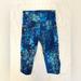 Athleta Pants & Jumpsuits | Athleta Galaxy Blue & Green Cropped Athletic Pants Xs | Color: Blue/Green | Size: Xs