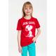 T-Shirt LOGOSHIRT "Snoopy - Peanuts Joe Cool" Gr. 140, rot Mädchen Shirts T-Shirts