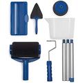 Paint roller Paint Runner Pro brush kit Paint extension Drip-free and anti-splash paint system Corner cutter and Paint pourer Easy flow Blue-Blue Uptodate