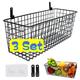 【Extra Large】 3 SET Wall Mounted Metal Wire Basket, Fruit Basket , Black, Hanging Storage Basket Organizer for Organization and Storage in Kitchen Pantry Bathroom Bedroom