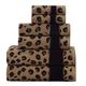 COTTON CRAFT 6 Piece Towel Set - Animal Print Safari 100% Cotton Jacquard Decorative Bathroom Towel Set - 2 Bath Towel, 2 Hand Towel, 2 Washcloth - Super Soft Quick Dry Absorbent Luxury Guest Towel