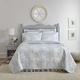 Laura Ashley Home Luxury Premium Ultra Soft Quilt Set, Comfortable & Stylish Bedding, Seasons, Cotton, Cornflower, Queen