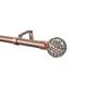 28mm Metal Eyelet Bay Window Curtain Pole Osaka Ball Finial 2.6m 3m 4m (3m, Antique Copper)