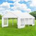Alphamarts 13 Ft. W X 26 Ft. D Steel Canopy Tent w/ 4 Side Walls Heavy Duty Party Tents For Parties Metal/Steel/Soft-top in White | Wayfair GA104-W