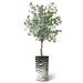 SIGNLEADER Artificial Tree In Modern Planter, Fake Eucalyptus Tree Home Decoration (Plant Pot Plus Tree) Silk/Polyester/Plastic | Wayfair